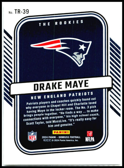 2024 Donruss The Rookies #TR-39 Drake Maye New England Patriots