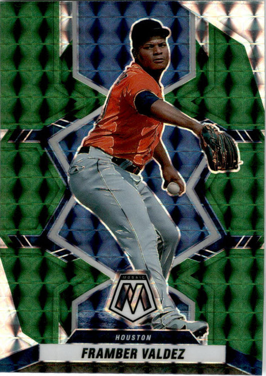 2022 Panini Mosaic Green 34 Framber Valdez Houston Astros