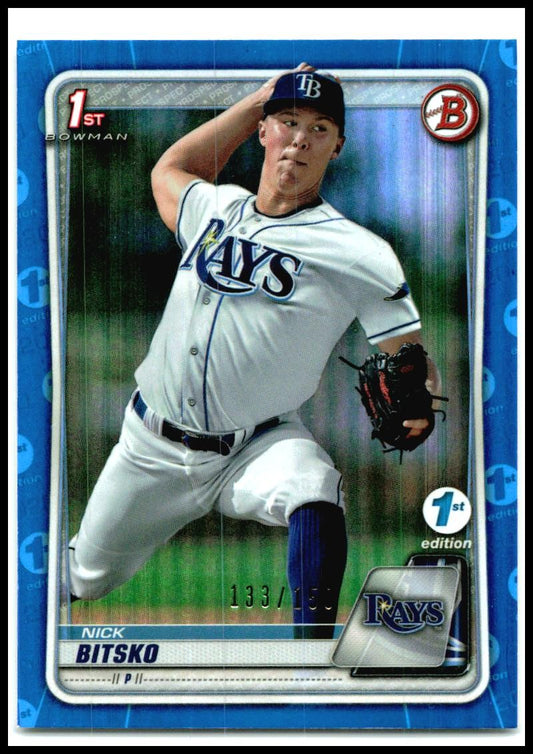 2020 Bowman Draft Blue #BD-61 Nick Bitsko #/150 Tampa Bay Rays