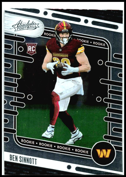 2024 Panini Absolute Retail #152 Ben Sinnott Rookie Washington Commanders