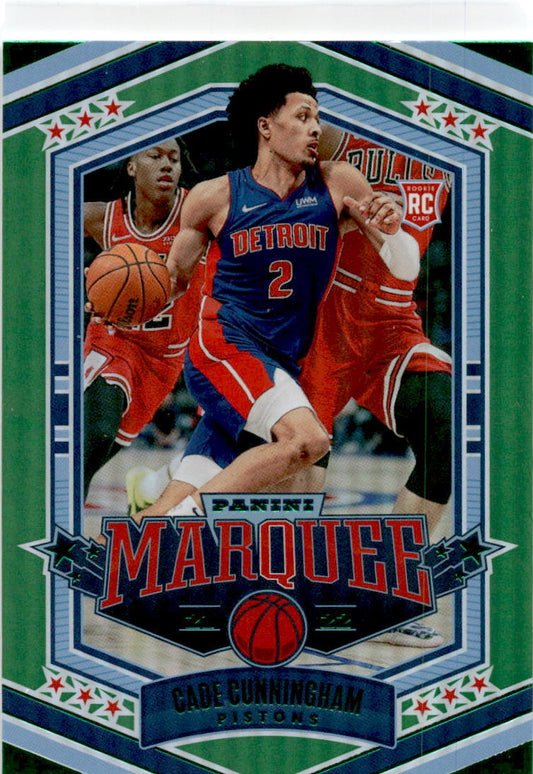 2021-22 Panini Chronicles Green Marquee #367 Cade Cunningham Detroit Pistons