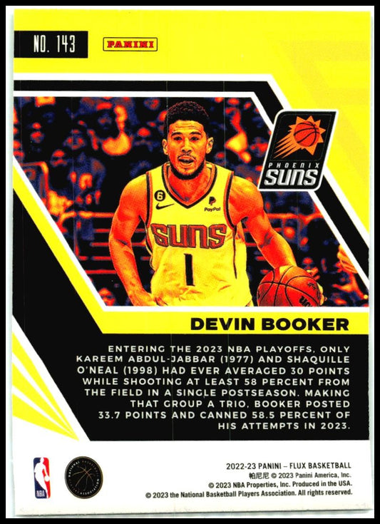 2022-23 Panini Flux Silver #143 Devin Booker Phoenix Suns
