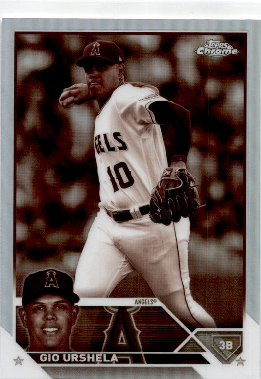 2023 Topps Chrome Update Sepia #USC38 Gio Urshela Los Angeles Angels