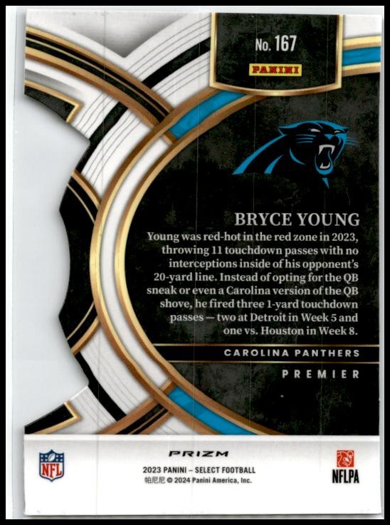 2023 Panini Select Black and Red Prizms Die Cuts #167 Bryce Young Rookie