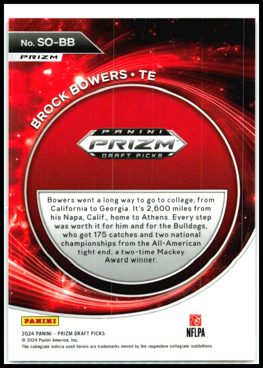 2024 Prizm Draft Picks Student Orientation Green #SO-BB Brock Bowers Raiders