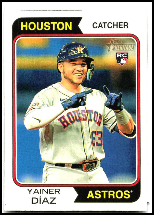 2023 Topps Heritage #262 Yainer Díaz Rookie Houston Astros