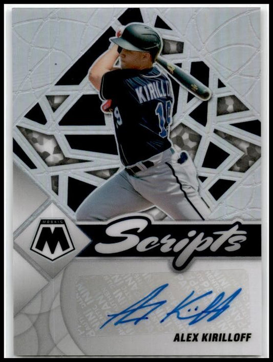 2022 Panini Mosaic Scripts Holo #SC-AK Alex Kirilloff Auto Minnesota Twins