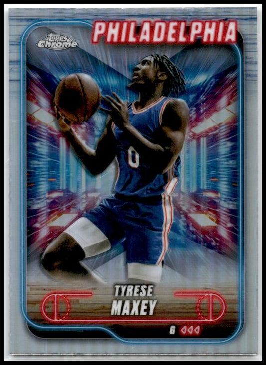 2024-25 Topps Chrome Refractor #40 Tyrese Maxey 76ers