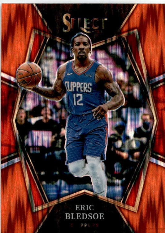 2021 Panini Select Orange Flash Prizms #198 Eric Bledsoe  Los Angeles Clippers