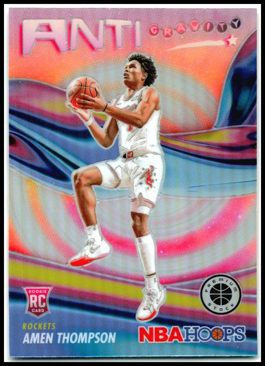 2023-24 Hoops Premium Stock Anti Gravity Silver Prizm #16 Amen Thompson Rockets