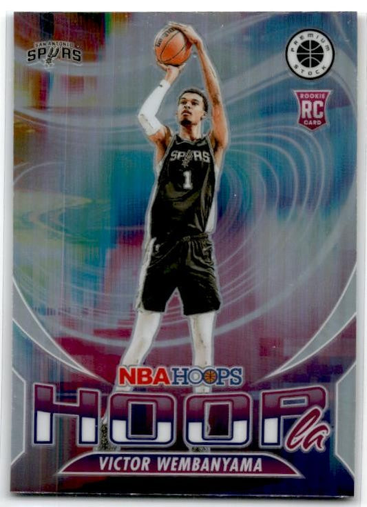 2023-24 Panini Premium Stock Hoopla Silver Prizm #5 Victor Wembanyama Spurs