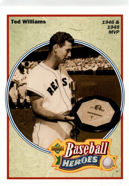 1992 Upper Deck Baseball Heroes #31 Ted Williams Boston Red Sox