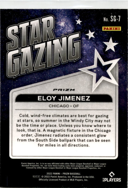 2022 Panini Prizm Star Gazing Silver Prizm #SG-7 Eloy Jimenez Chicago White Sox