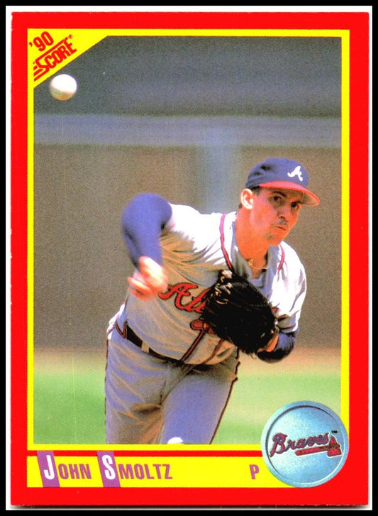 1990 Score #370 John Smoltz Atlanta Braves