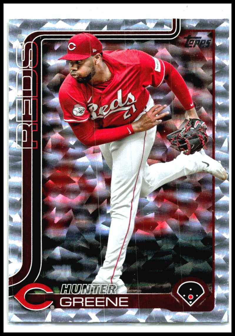 2025 Topps Silver Crackle Foilboard #216 Hunter Greene Cincinnati Reds