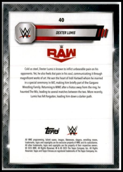 2025 Topps Chrome WWE #40 Dexter Lumis