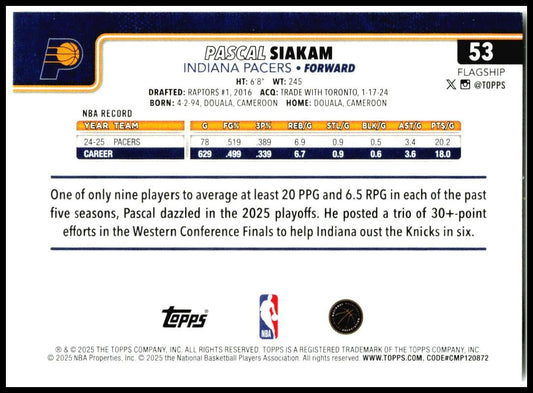 2025-26 Topps #53 Pacers