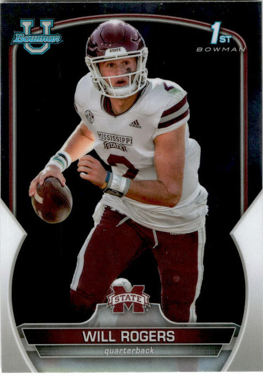 2022 Bowman Chrome University #46 Will Rogers  Mississippi State Bulldogs
