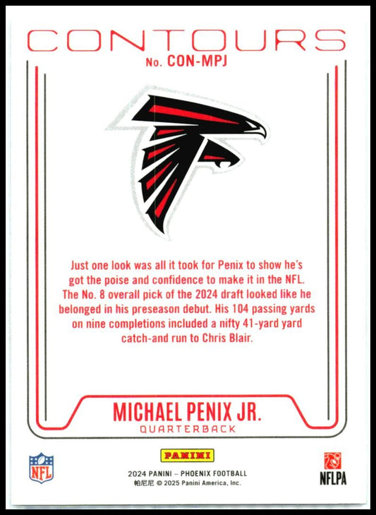 2024 Panini Phoenix Contours #CON-MPJ Michael Penix Jr. Atlanta Falcons