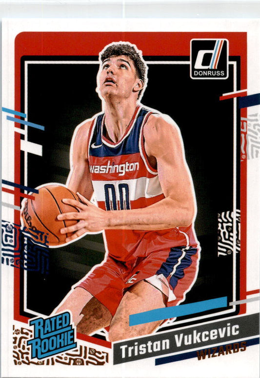 2023-24 Donruss #230 Tristan Vukcevic Rookie Washington Wizards
