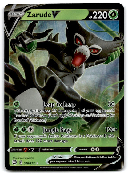 2022 Brilliant Stars Ultra Rare Zarude V #016/172
