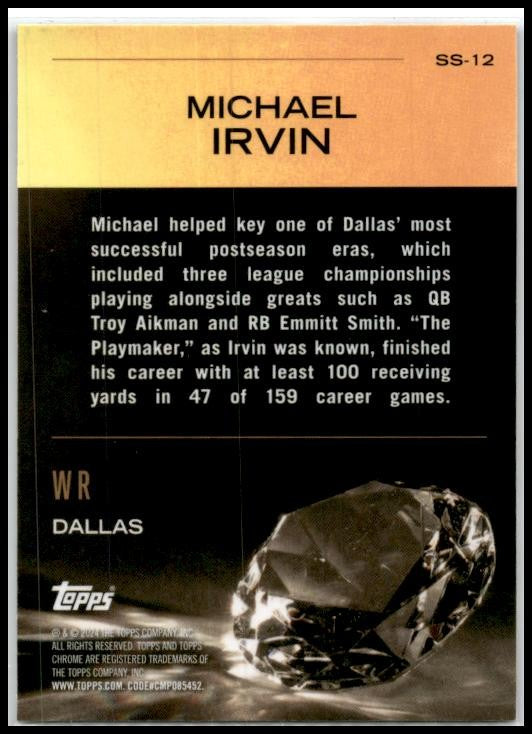 2024 Topps Chrome Sunday Swag #SS-12 Michael Irvin Dallas Cowboys