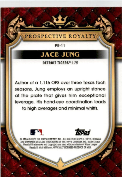 2022 Bowman's Best #PR-11 Jace Jung Detroit Tigers