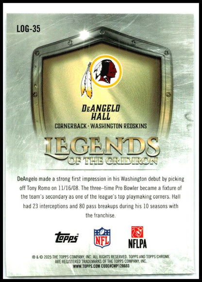 2025 Topps Chrome Legends of the Gridiron #LOG-35 DeAngelo Hall