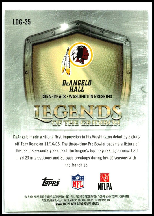 2025 Topps Chrome Legends of the Gridiron #LOG-35 DeAngelo Hall