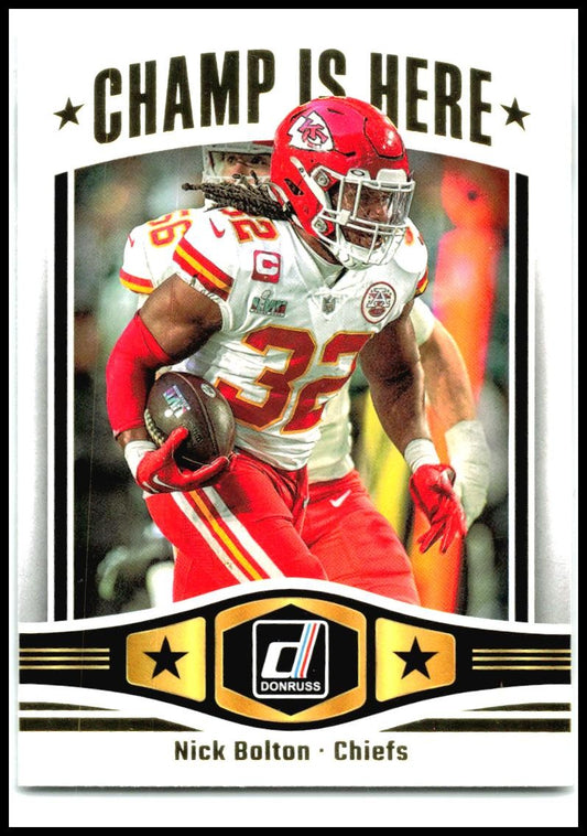 2023 Donruss Champ is Here #CIH-7 Nick Bolton Kansas City Chiefs