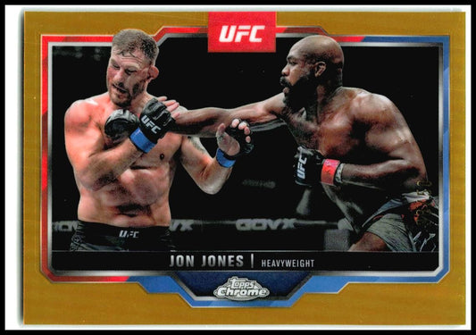 2025 Topps Chrome UFC Gold Refractor #83 Jon Jones #/50