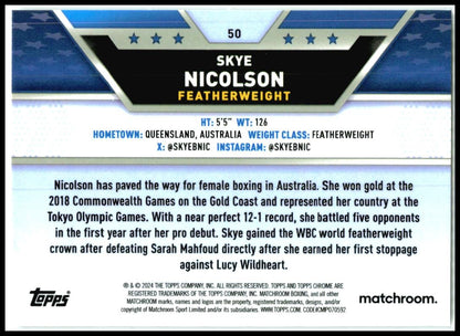 2024 Topps Chrome Boxing #50 Skye Nicolson