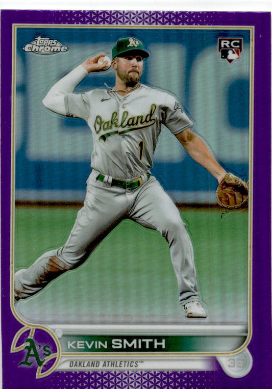 2022 Topps Chrome Update Purple Refractor #USC21 Kevin Smith Oakland Athletics
