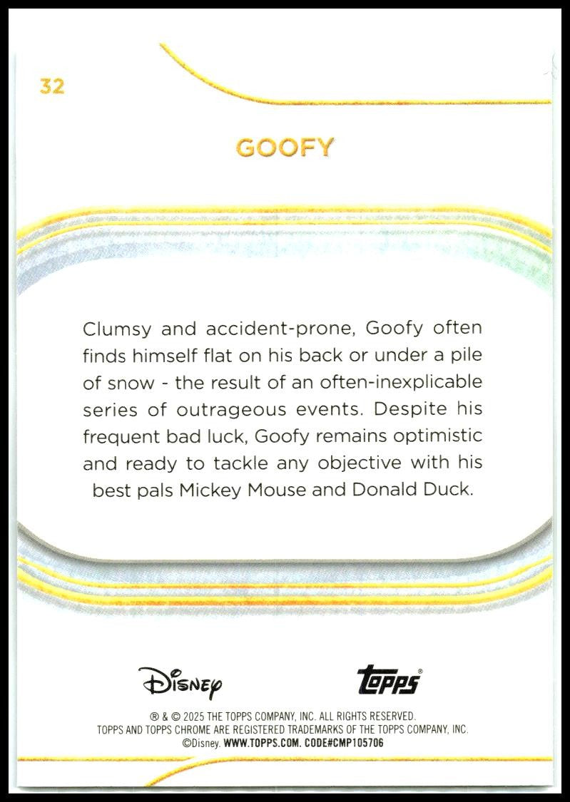 2025 Topps Chrome Disney #32 Goofy