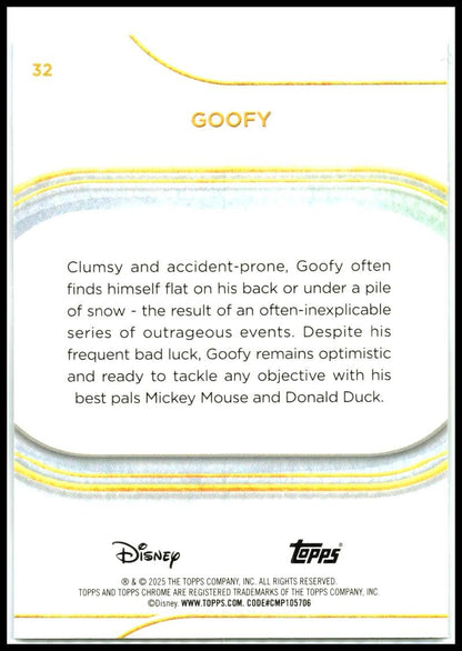 2025 Topps Chrome Disney #32 Goofy