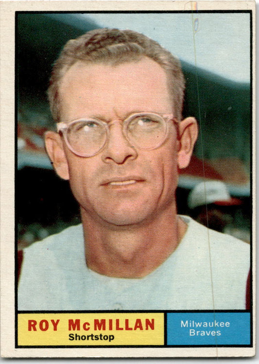 1961 Topps #465 Roy McMillan Milwaukee Braves
