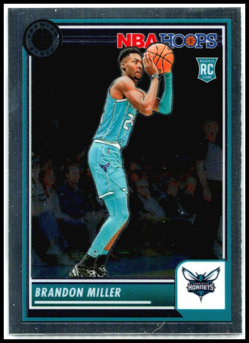 2023-24 Hoops Premium Stock #245 Brandon Miller Rookie Charlotte Hornets