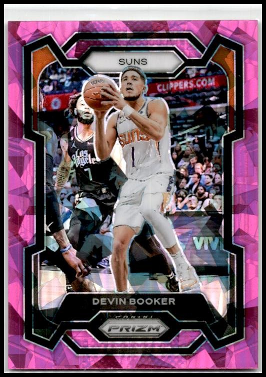 2023-24 Panini Prizm Pink Ice #58 Devin Booker Phoenix Suns