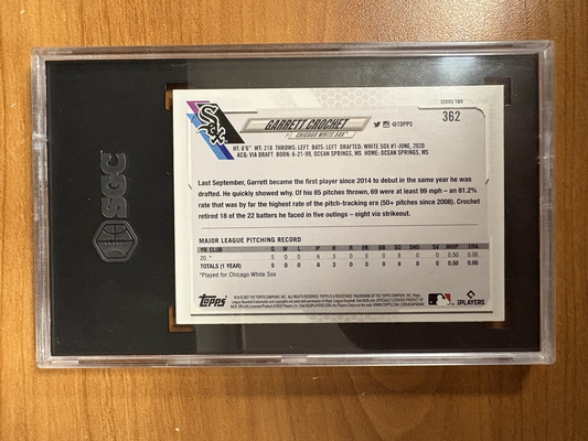 2021 Topps Image Variation Glove At Chest #362 Garrett Crochet Red Sox SGC 9.5