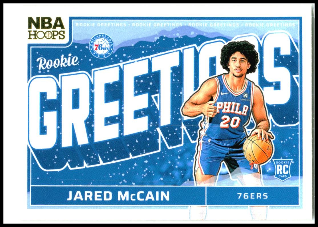 2024-25 Hoops Winter Rookie Greetings #9 Jared McCain Philadelphia 76ers