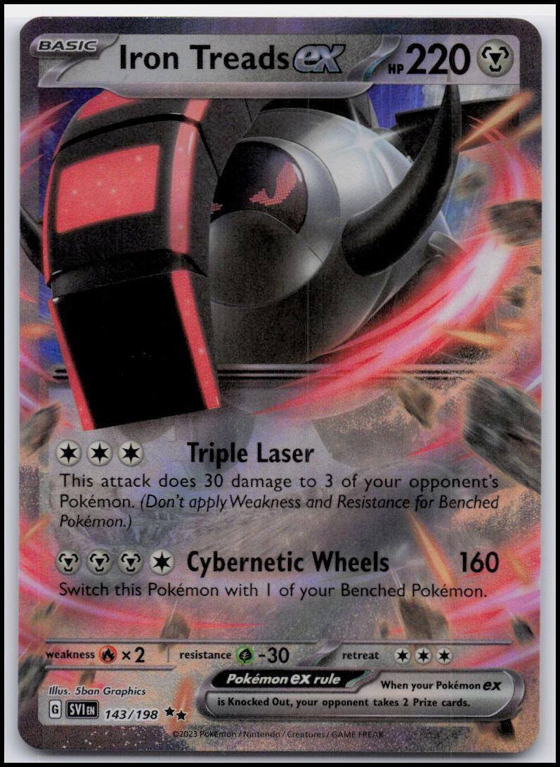 SV01: Scarlet & Violet Base Set #143/198 Iron Treads ex