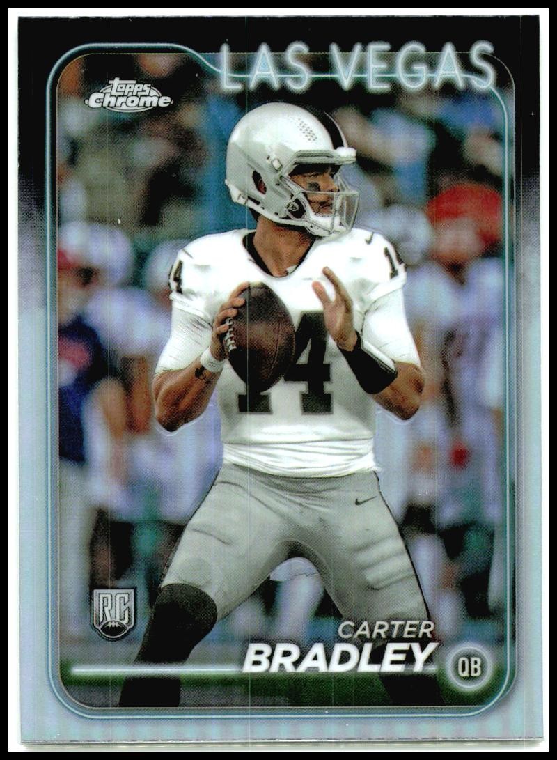 2024 Topps Chrome Refractor #272 Carter Bradley Rookie Las Vegas Raiders