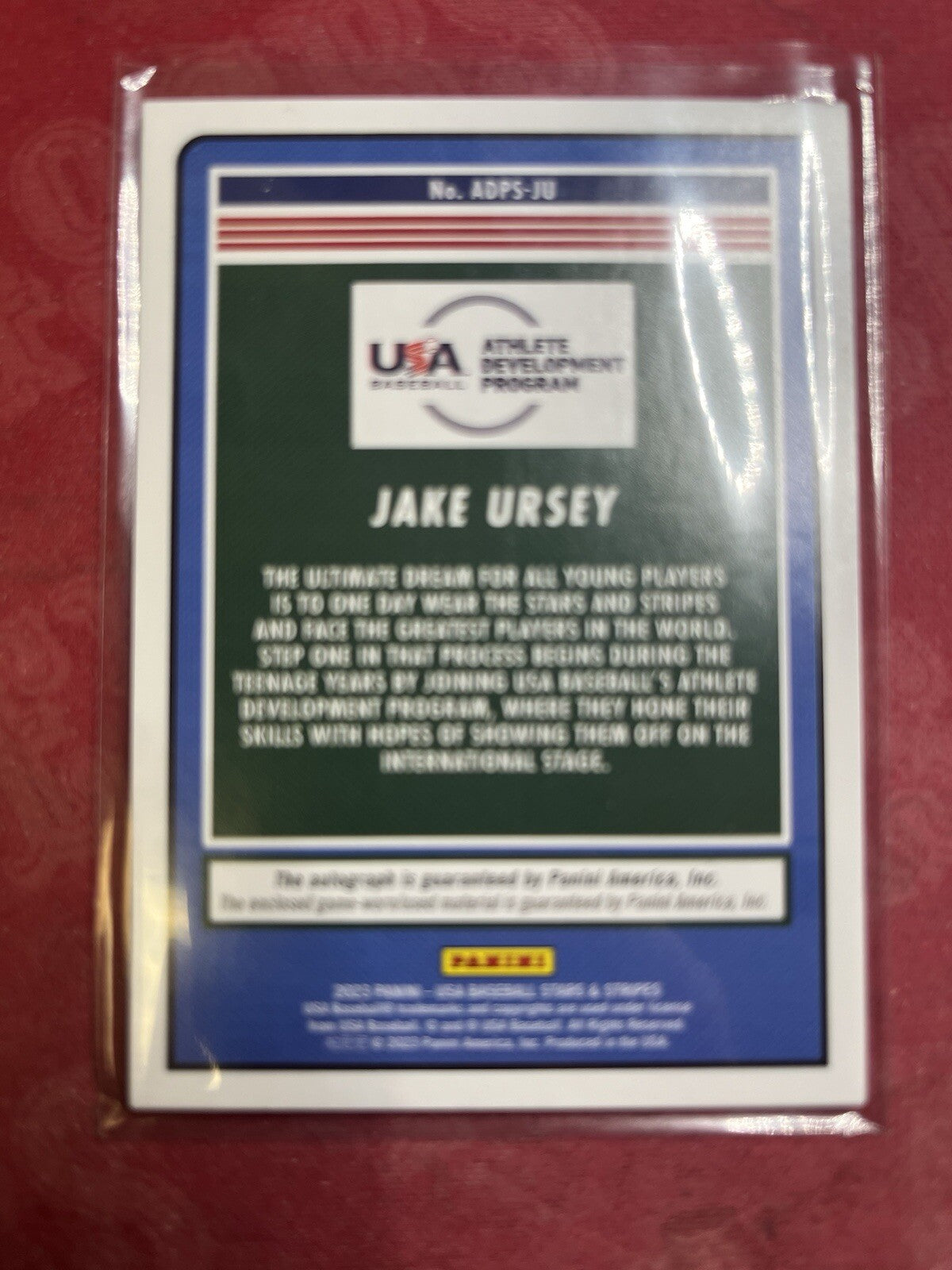 2023 USA Stars & Stripes #ADPS-JU Jake Ursey RPA