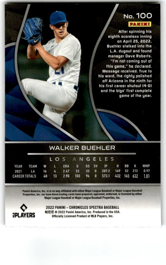 2022 Panini Spectra Walker Buehler Los Angeles Dodgers #100