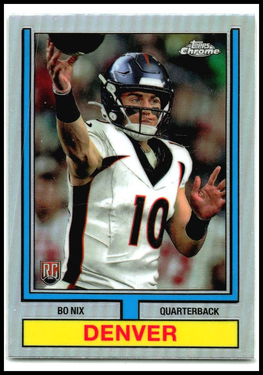 2024 Topps Chrome 1974 Topps Football #74TF-4 Bo Nix Denver Broncos