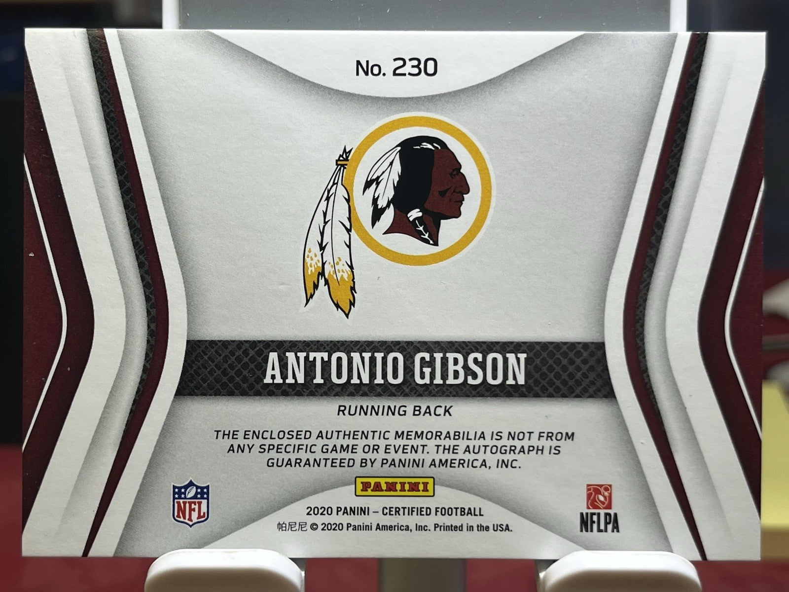 2020 Certified Freshman Fabric ORANGE ANTONIO GIBSON RPA #/349