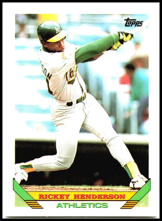 1993 Topps #750 Rickey Henderson Oakland Athletics