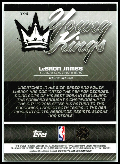2025-26 Bowman Young Kings #YK-5 LeBron James Cleveland