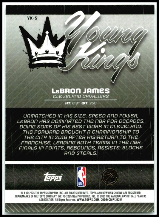 2025-26 Bowman Young Kings #YK-5 LeBron James Cleveland