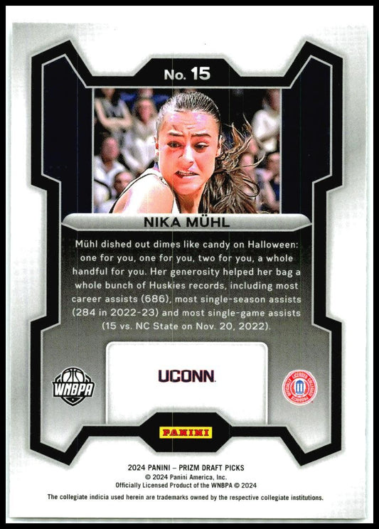 2024 Panini Prizm Draft Picks #15 Nika Mühl Connecticut Huskies